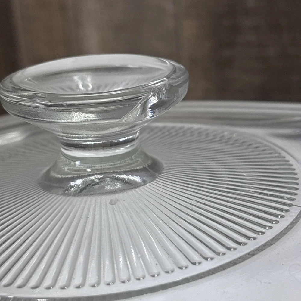 Vintage A-2-B 2 Qt Floral Bouquet Casserole Dish Glass Lid Retro